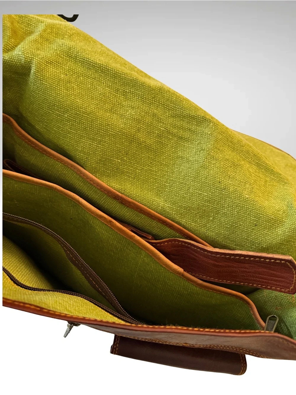 Leather Men’s Briefcase Messenger Bag - Brown